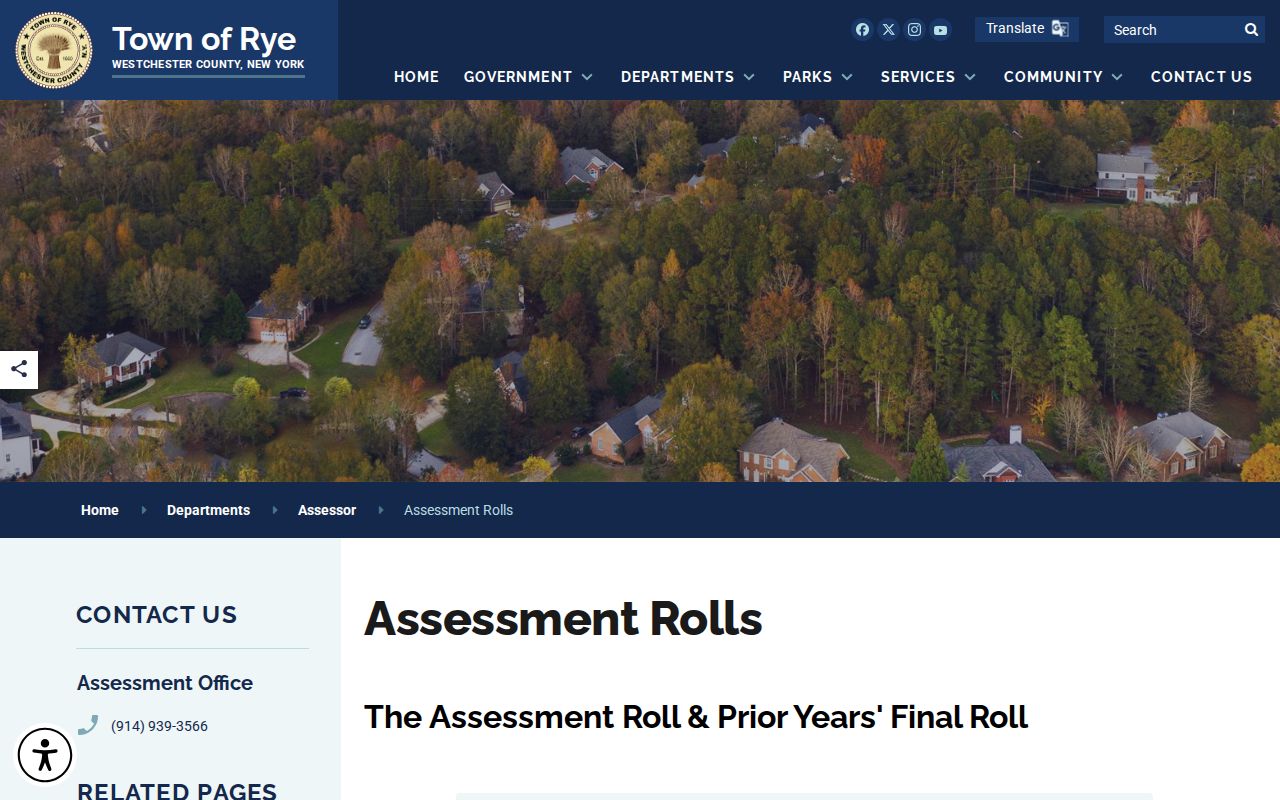 Town of Rye street directory assessment roll archive